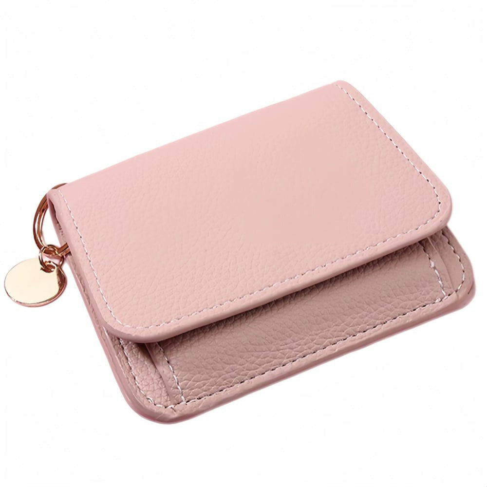 Women's Elegant Minimalist Short Slim Wallet All-match Trendy Mini 3 Bifold Purse RFID Blocking Card Holder Money Clip ID Window Compact Coin Purse Ideal Gift