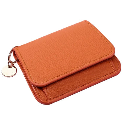 Women's Elegant Minimalist Short Slim Wallet All-match Trendy Mini 3 Bifold Purse RFID Blocking Card Holder Money Clip ID Window Compact Coin Purse Ideal Gift