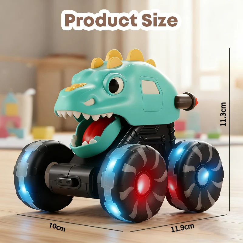 🦖🚙Press & Go Dinosaur Toy Car With Lights🎁
