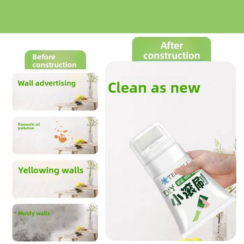 Low Odor White Wall Touch-Up Paint with Mini Roller